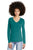 District® DT135 Women’s Perfect Tri® Long Sleeve V-Neck Tee (Basic Colors) (10 Colors)