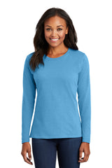 Port & Company® LPC54LS Ladies Long Sleeve Core Cotton Tee (Basic Colors) (14 Colors)