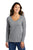 Port & Company® LPC450VLS Ladies Long Sleeve Fan Favorite™ V-Neck Tee (Basic Colors) (11 Colors)