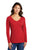 Port & Company® LPC450VLS Ladies Long Sleeve Fan Favorite™ V-Neck Tee (Basic Colors) (11 Colors)