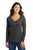 Port & Company® LPC450VLS Ladies Long Sleeve Fan Favorite™ V-Neck Tee (Basic Colors) (11 Colors)