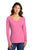 Port & Company® LPC450VLS Ladies Long Sleeve Fan Favorite™ V-Neck Tee (Basic Colors) (11 Colors)