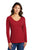 Port & Company® LPC450VLS Ladies Long Sleeve Fan Favorite™ V-Neck Tee (Basic Colors) (11 Colors)