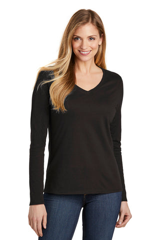 District ® DT6201 Women’s Very Important Tee ® Long Sleeve V-Neck (Basic Colors) (5 Colors)