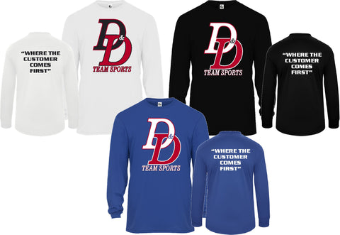 DDTS - BADGER LONG SLEEVE PERFORMANCE TEE (BLACK, ROYAL, WHITE)